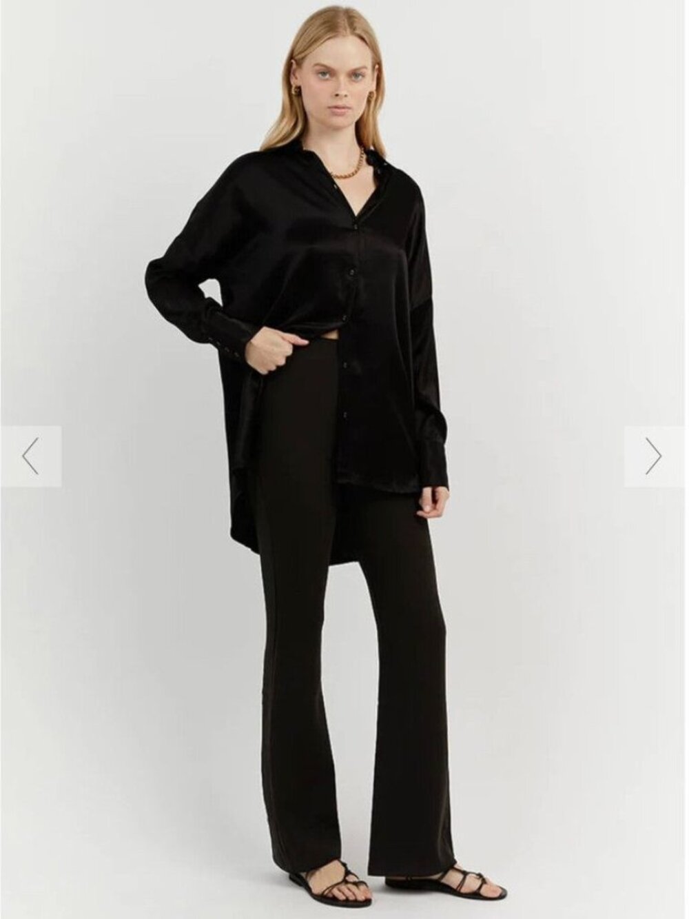 NWT DISSH Hicks Black Crepe Flare Pant, Size US6